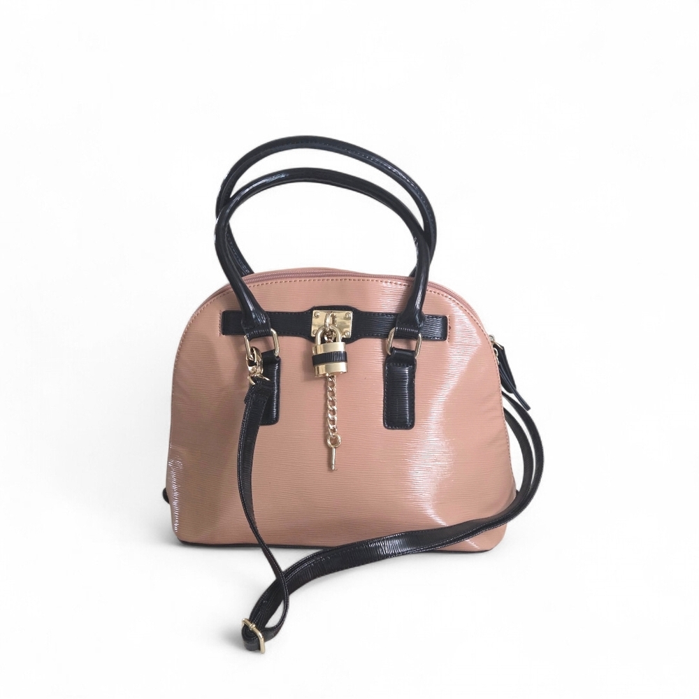 Apt. 9 Tan and Black Satchel Handbag